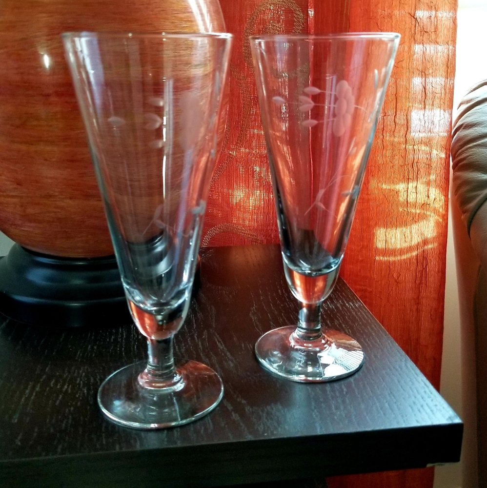 Princess House Heritage Pilsner Glasses